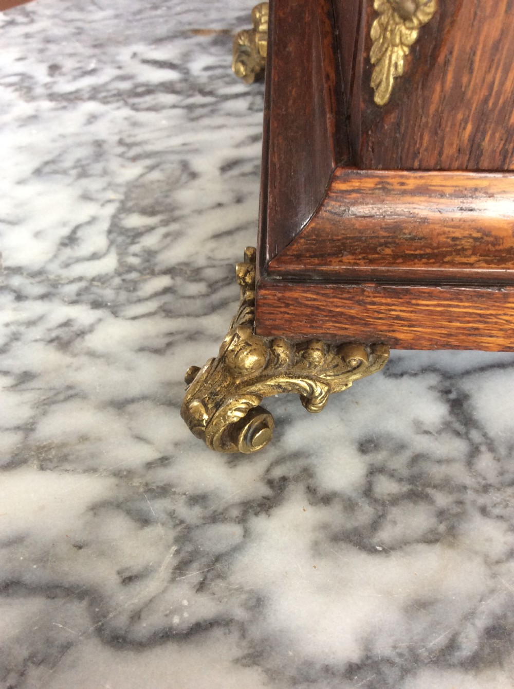 Small 19th C Fusee Oak Bracket or Mantel/Mantle  8 Day Timepiece Clock - Webster -Established 1711 View V