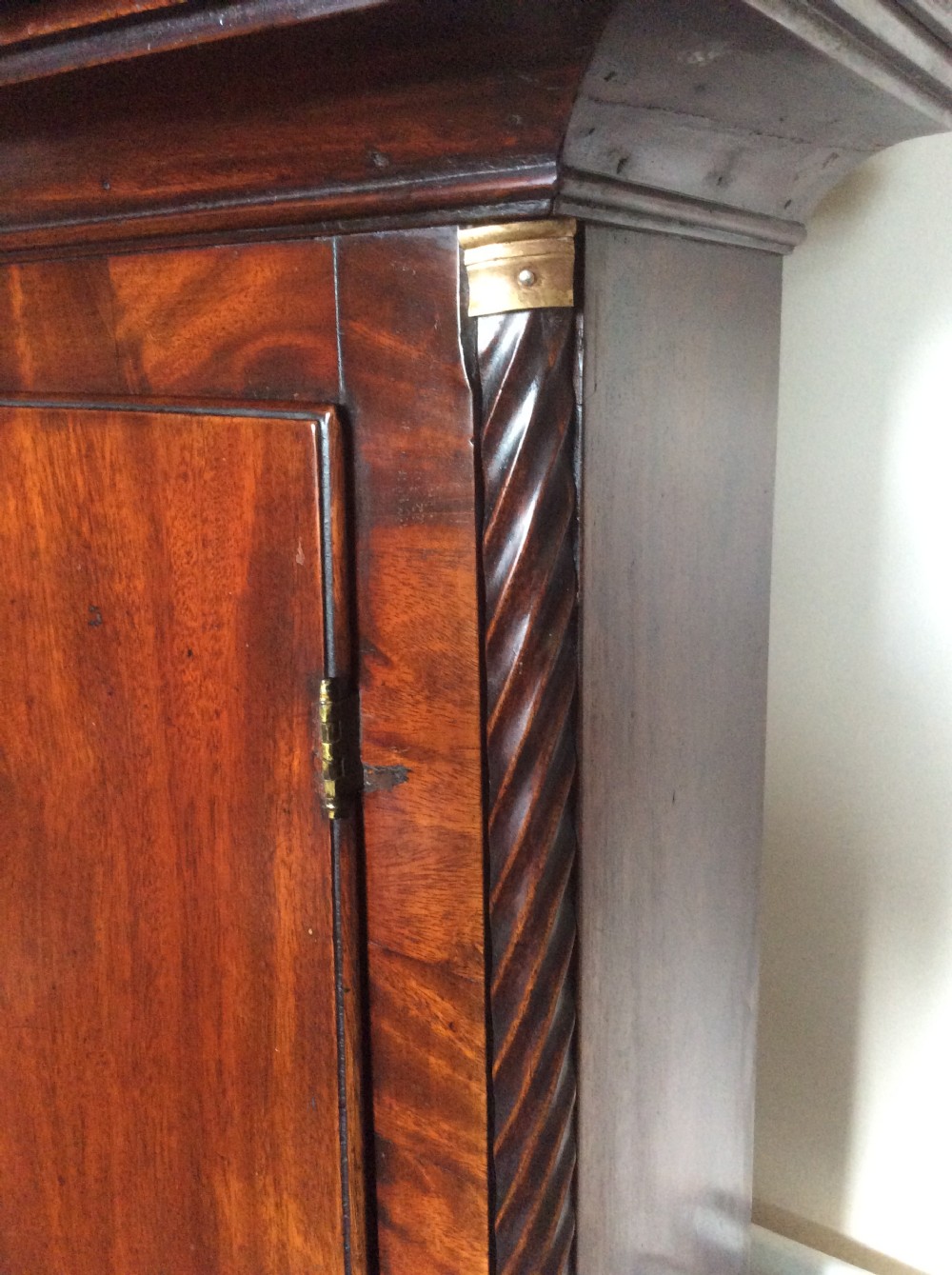 Georgian (George III) Figured Deep Mahogany 8 Day Grandfather Longcase Clock View VI