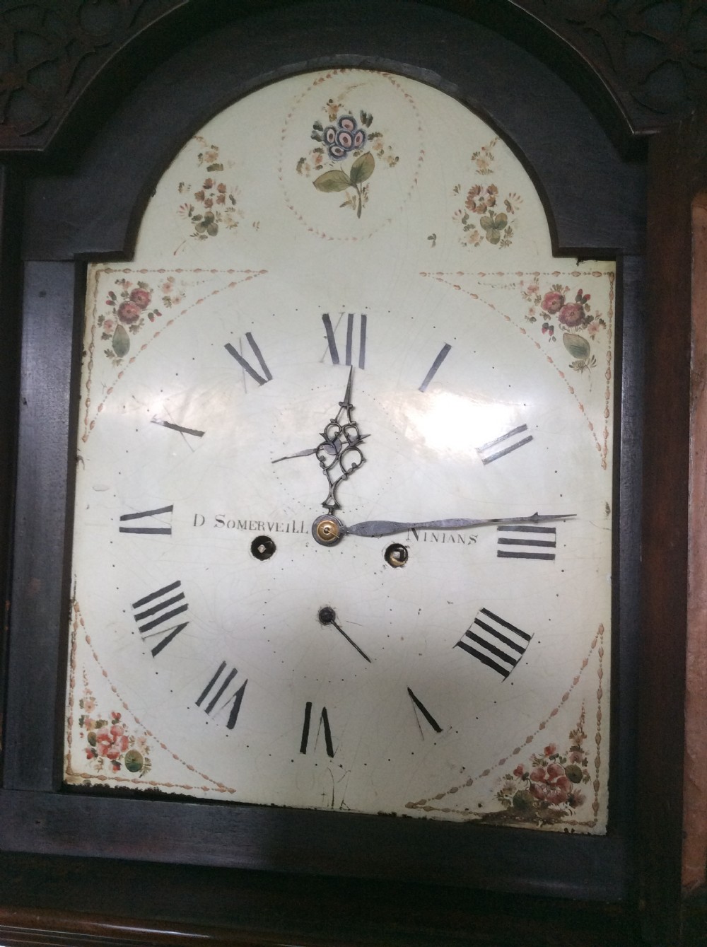 Georgian (George III) Figured Deep Mahogany 8 Day Grandfather Longcase Clock View VII