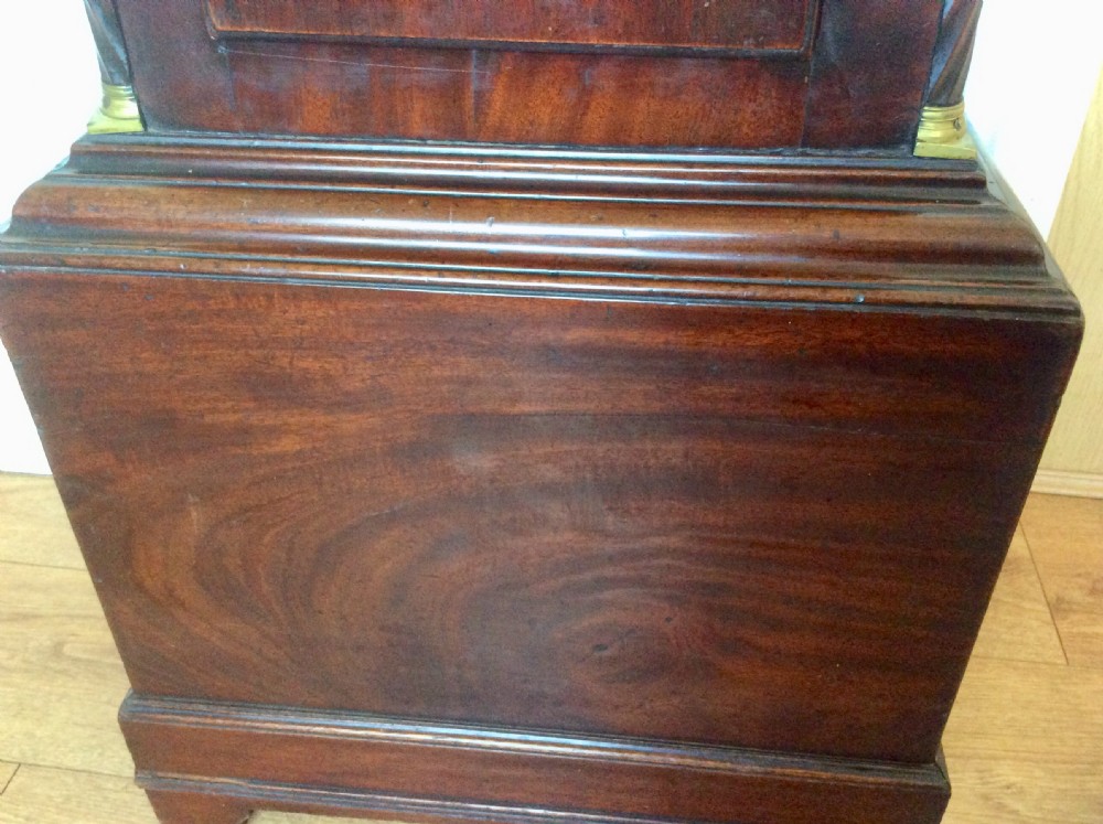 Georgian (George III) Figured Deep Mahogany 8 Day Grandfather Longcase Clock View X