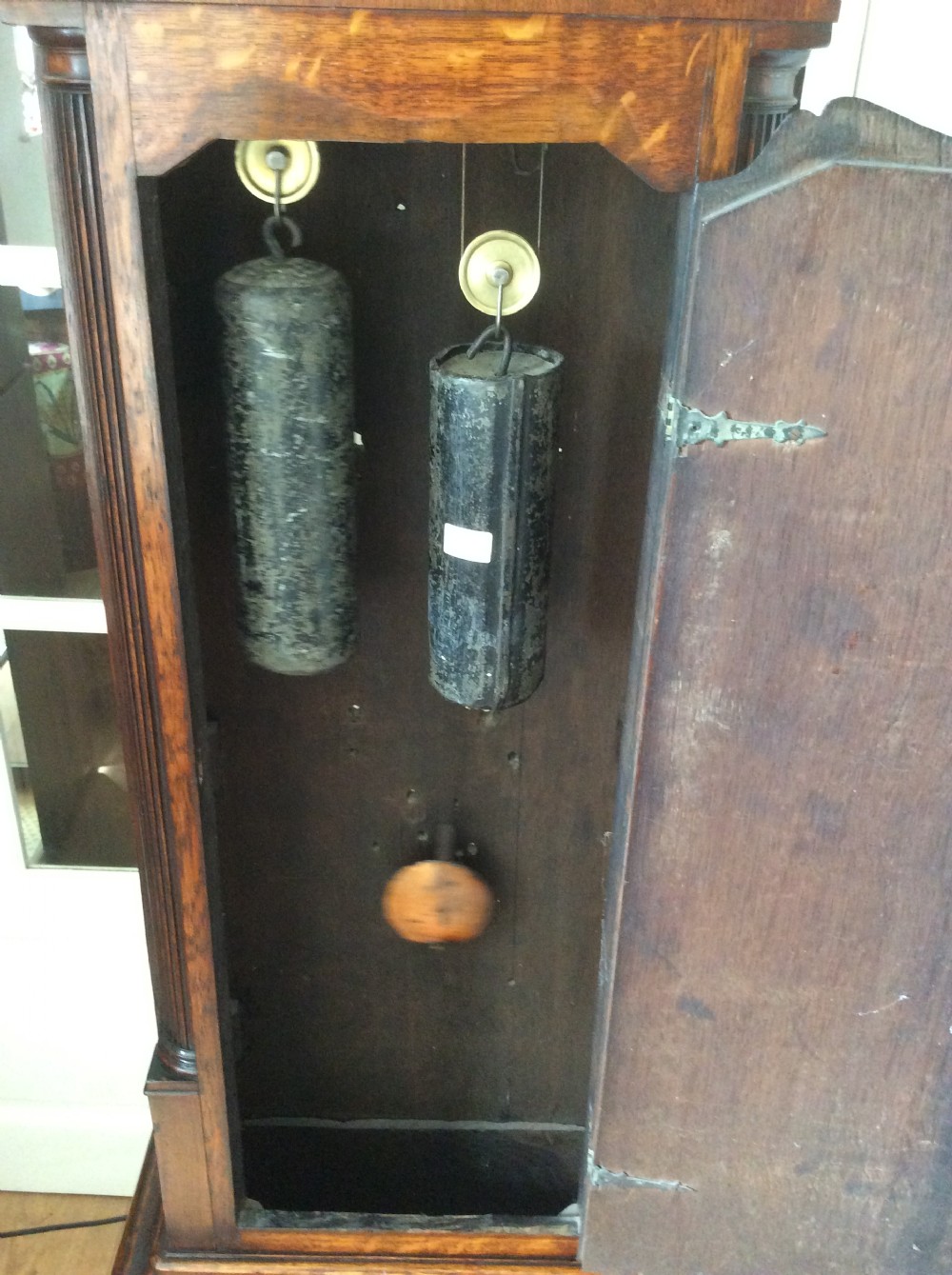 Georgian (GeorgeIII) Oak Cased Grandfather Longcase Clock with Inovative Rack Stop. Circa 1770 View IV