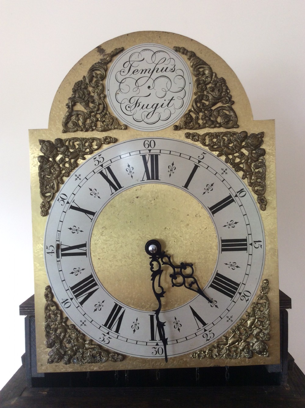Triple Weight Glass Fronted Oak Cased Westminster Chiming Grandfather or Grandmother Longcase Clock  View VII