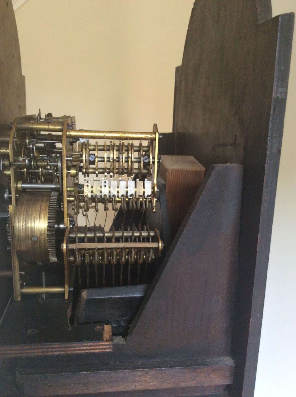 Gustav Becker Burr Walnut Grandmother Longcase Clock with 2 Tunes View III