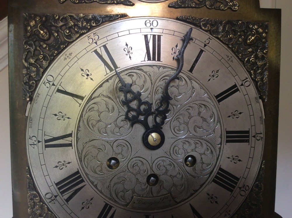 Gustav Becker Burr Walnut Grandmother Longcase Clock with 2 Tunes View VII