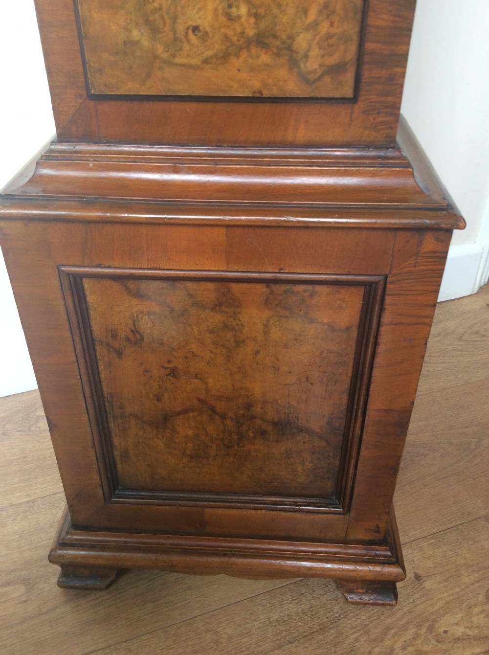 Gustav Becker Burr Walnut Grandmother Longcase Clock with 2 Tunes View IX