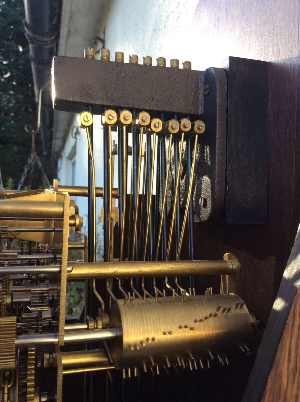 Fine 8 Day Oak Cased Triple Weight Triple Musical Tune Grandmother or Grandfather Longcase Clock View VIII