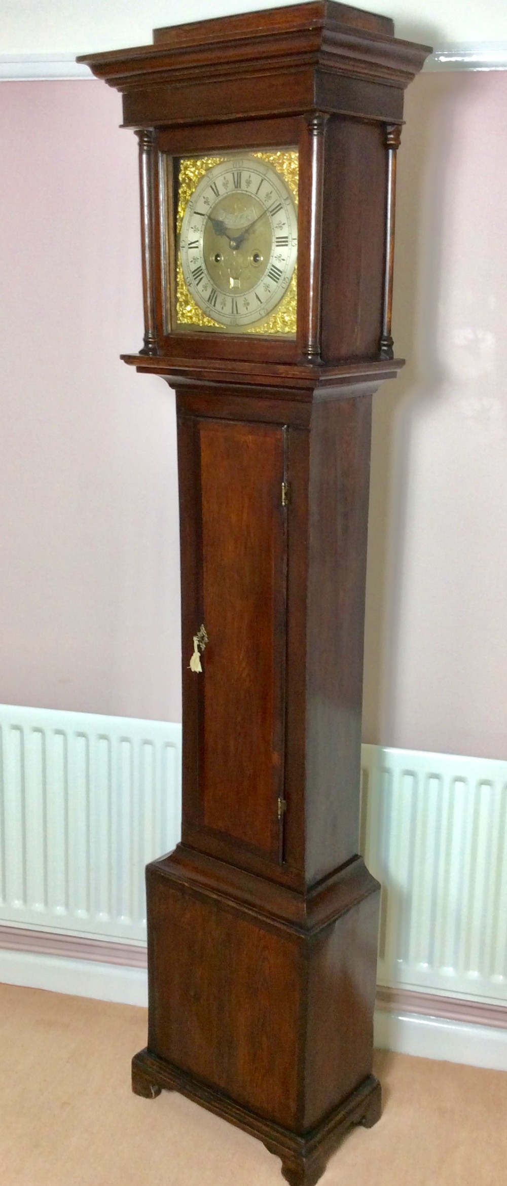 Circa 1747-57 Mid 18th Century George III Oak 8 Day Grandfather Longcase Clock - With Provenance