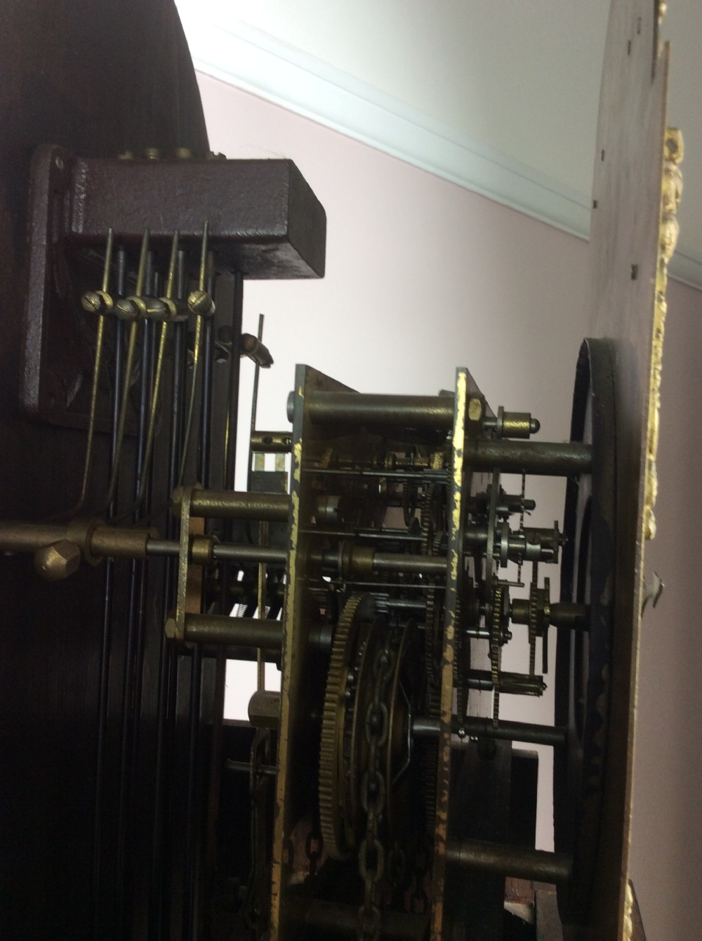 Barley Twist Oak Triple Weight Westminster Chiming Grandmother/Grandfather Longcase Clock View III