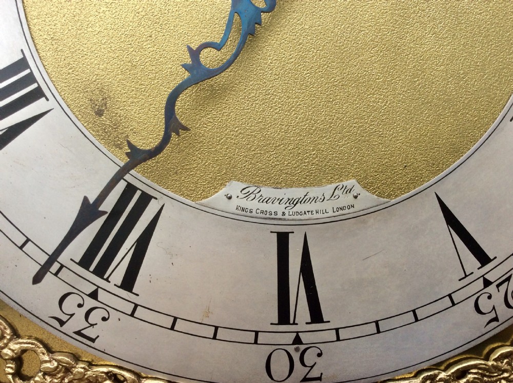 Bravingtons Ltd 1920/30s Westminster Chiming Oak Cased Grandfather Longcase Clock  View VI