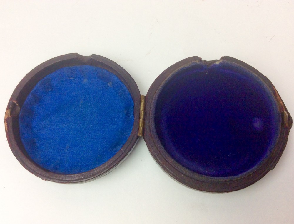 Gamages Leather Cased Gilt Pocket Barometer  View IV
