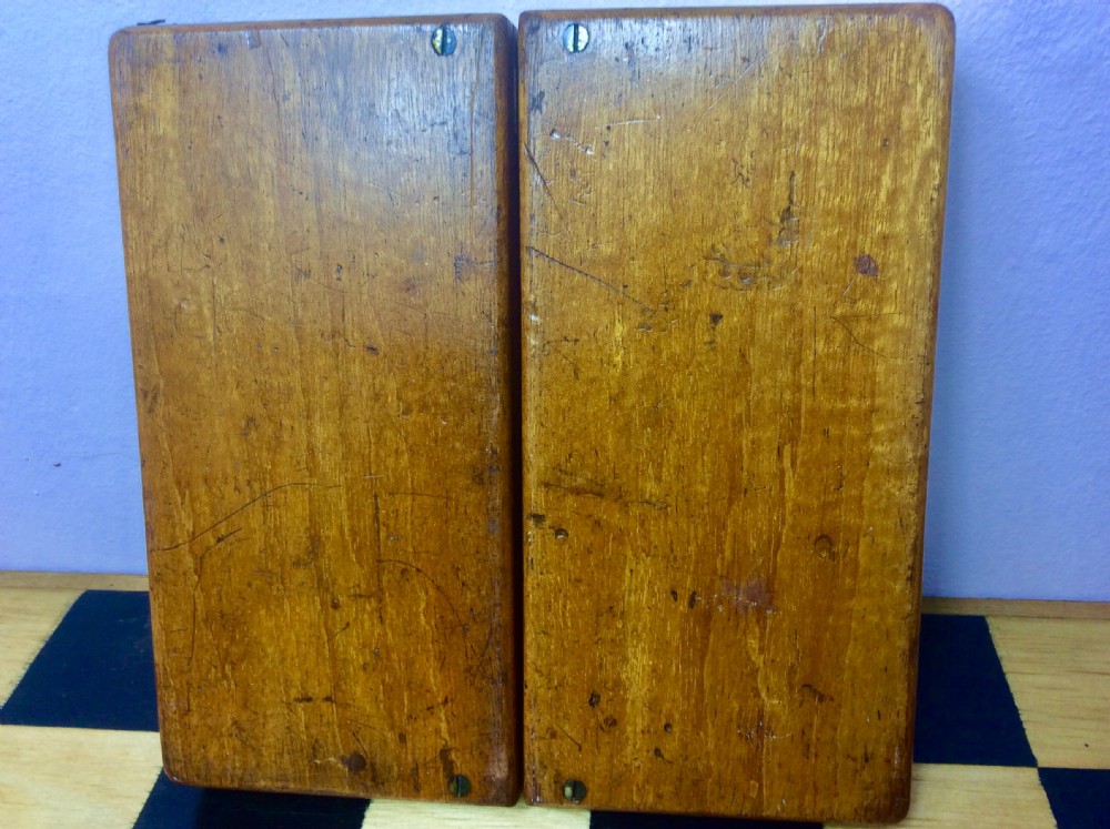 Jaques Style Mahogany Travelling Box/Board and Miniature Bone Chess Set View II