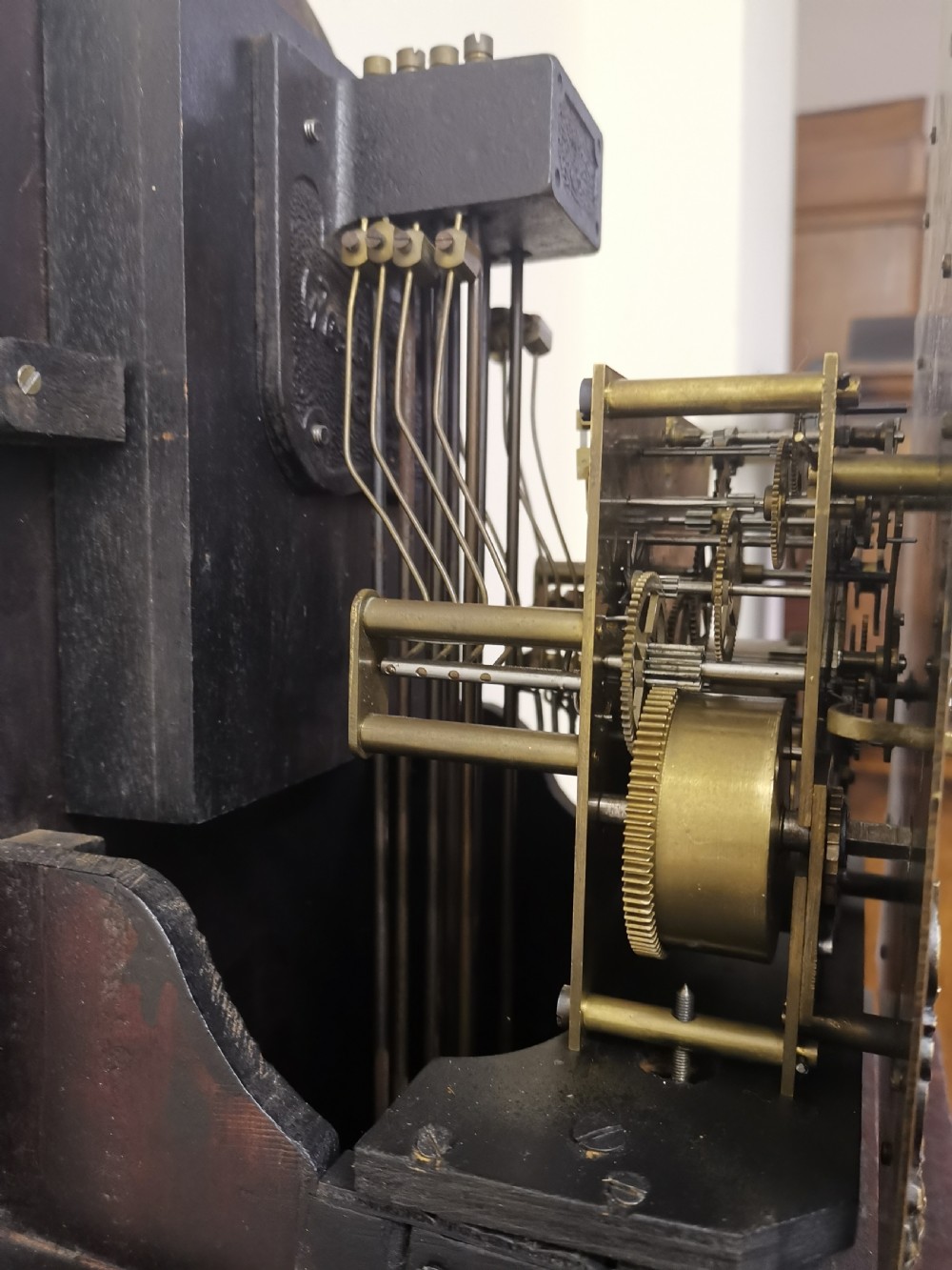 1930's Mahogany Cased Grandmother or Petit Grandfather Musical Longcase Clock with Mellow Chimes (see video)  View VI