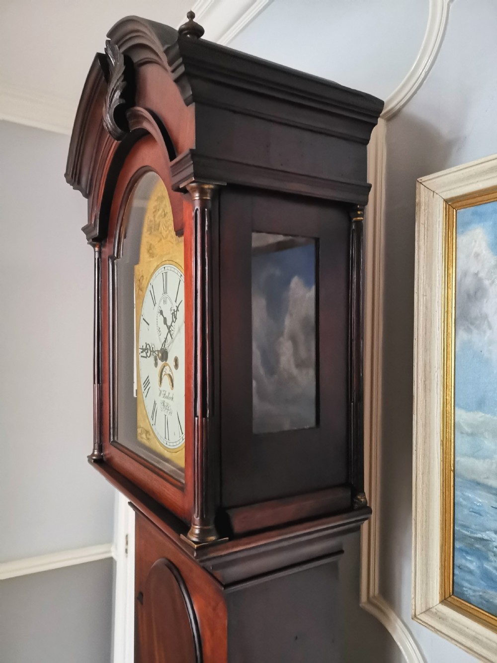 William Bullock of Bath Mahogany 18th/19th Century Grandfather Longcase Clock View VI
