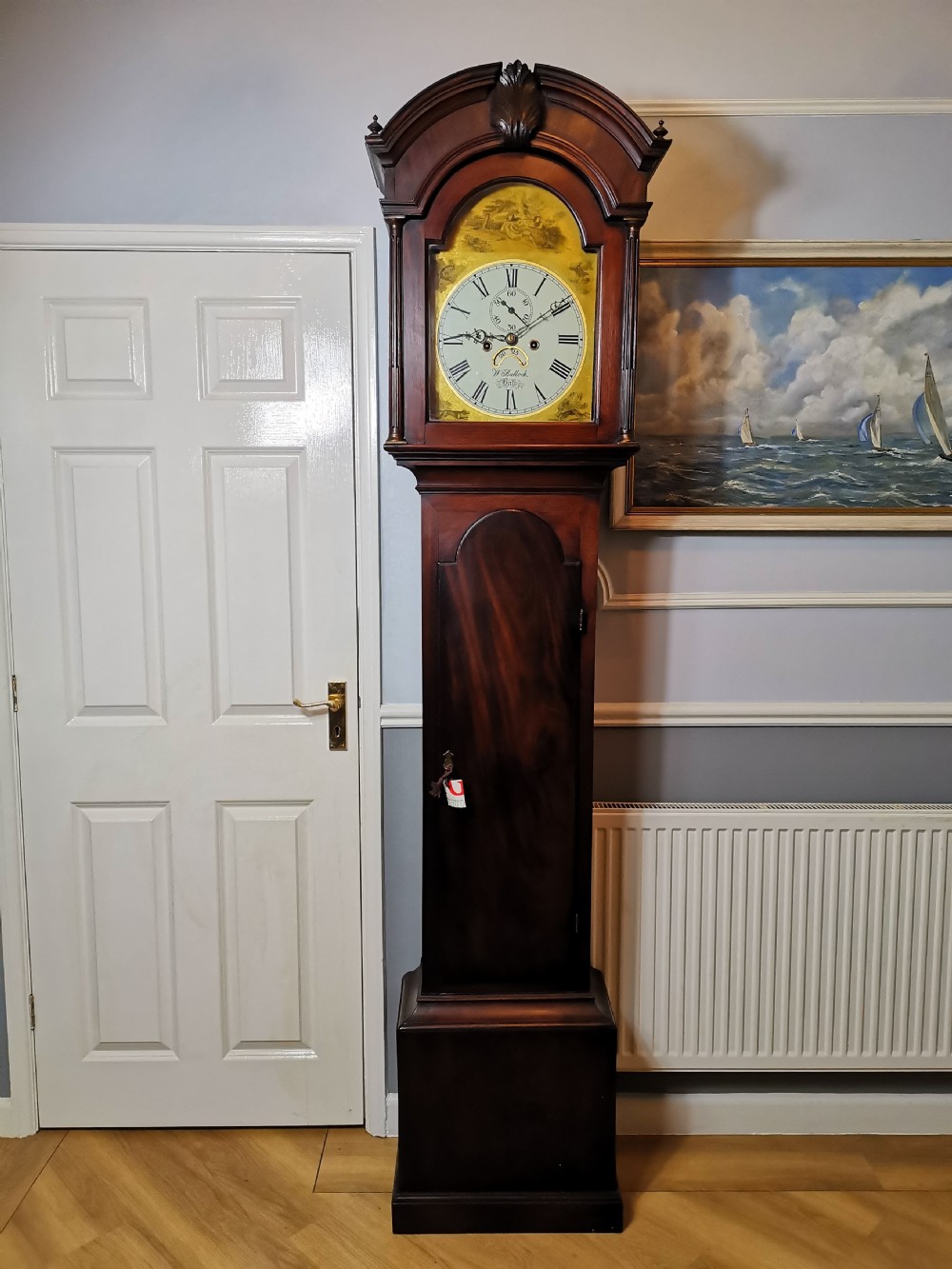 William Bullock of Bath Mahogany 18th/19th Century Grandfather Longcase Clock View XI