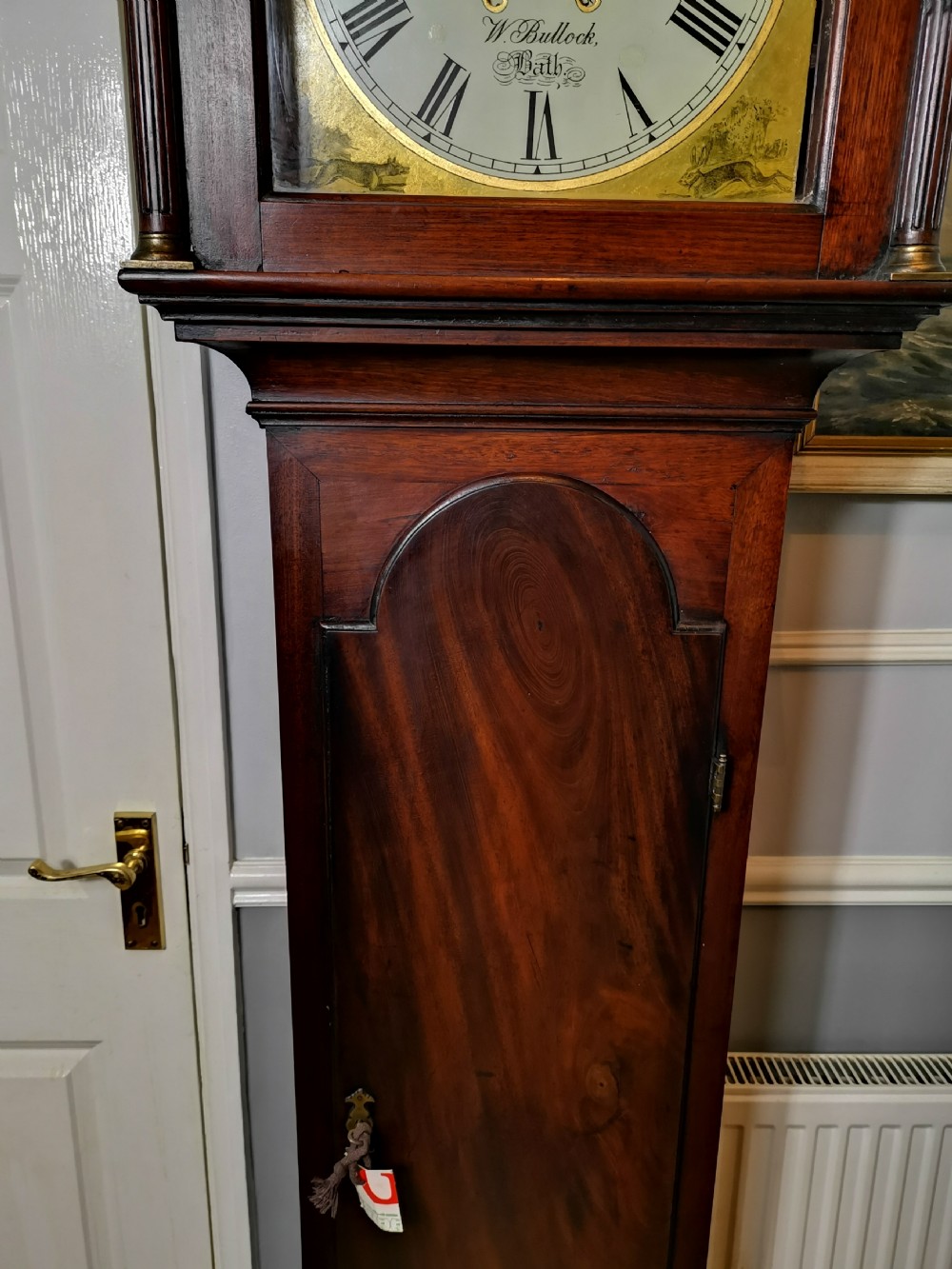 William Bullock of Bath Mahogany 18th/19th Century Grandfather Longcase Clock View III