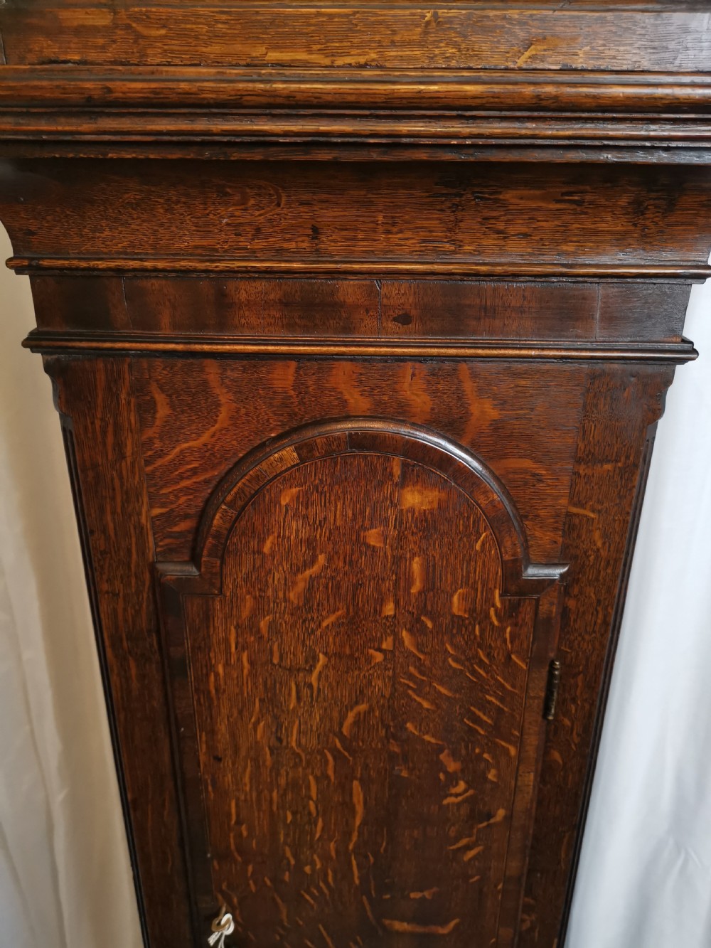 George III Bedfordshire Oak 8 Day Small Grandfather Longcase Clock View III