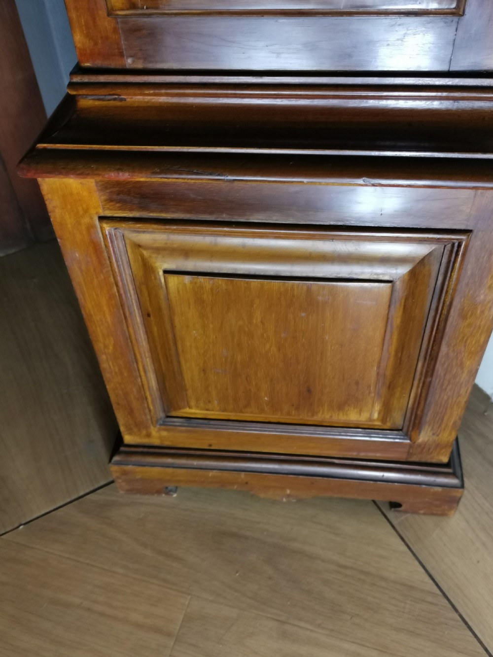 Glass Fronted Mahogany Soft Sounding Twin Tune (Westminster or Whittington) Musical Quarter Chiming Grandmother or Small Grandfather Longcase Clock View III