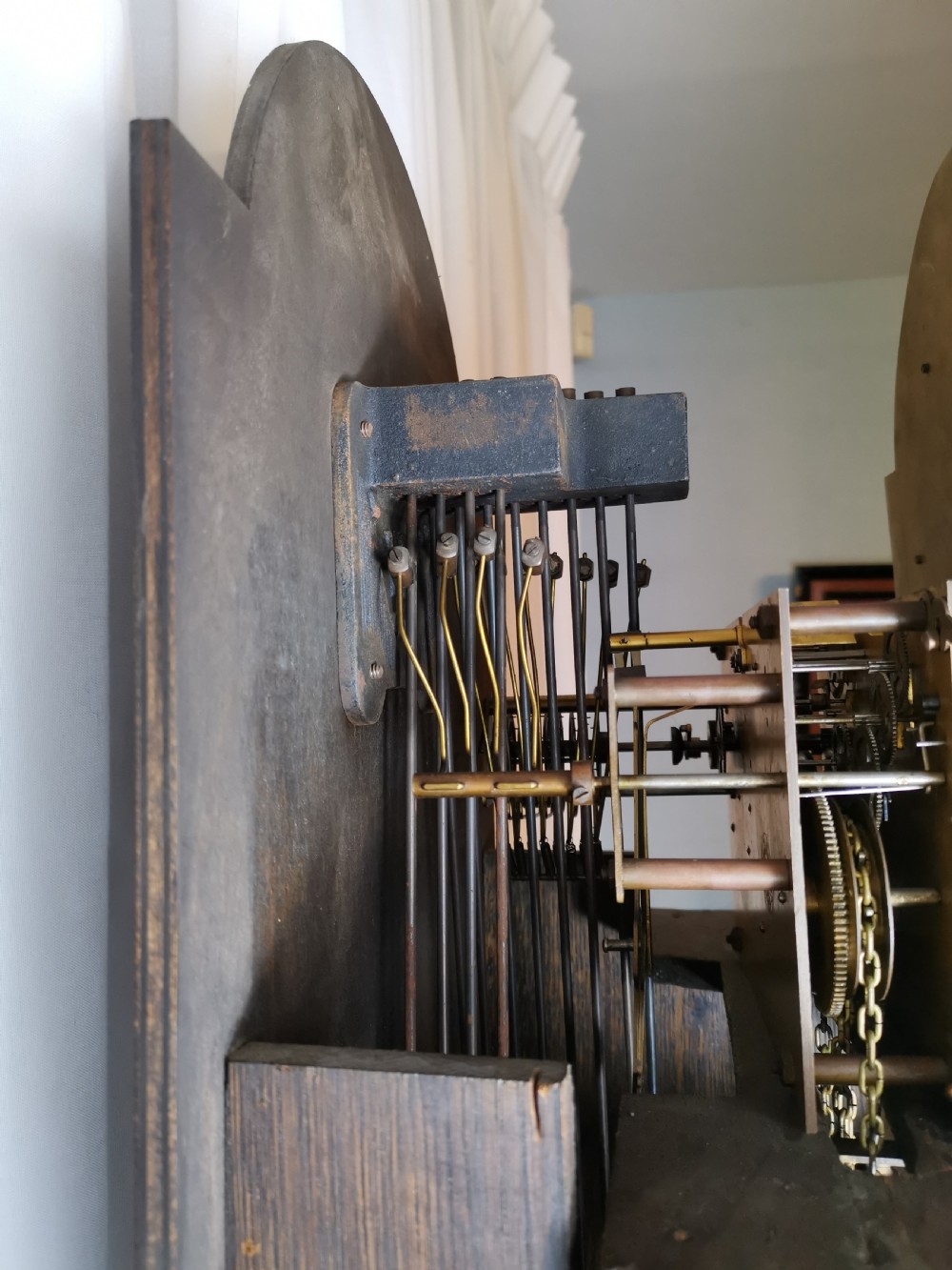 Mellow Sounding Triple Weight 4 or 8 Gong Musical Quarter Chiming Glass Fronted English Grandfather/Grandmother Longcase Clock View VI