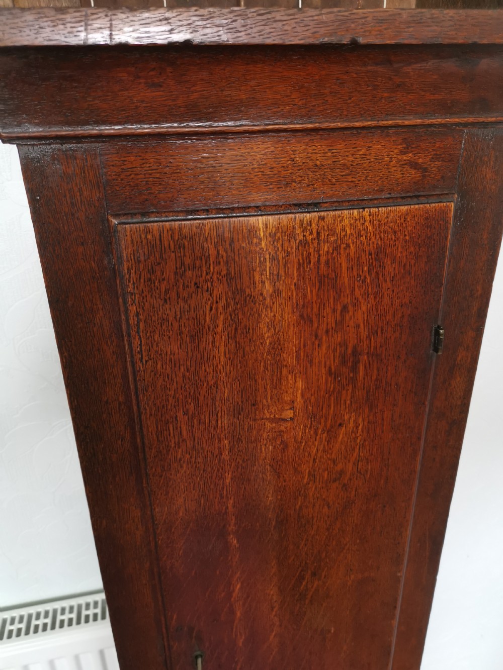 Small (74in) Mid 18th c Wm. Knight of Chalton Hants/Sussex Borders 8 Day Grandfather/Grandmother Longcase Clock with 10in Dial.  View IX
