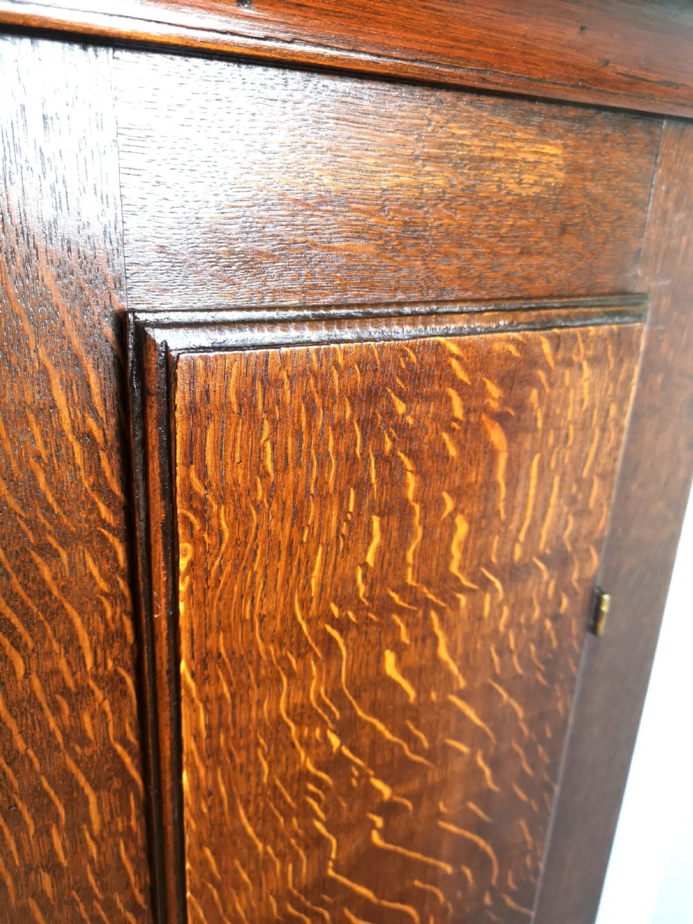 No 47 Early Georgian Kirk of Kibworth Small (80.6in) Oak Cased Grandfather Longcase Clock - c. 1760-65 View V