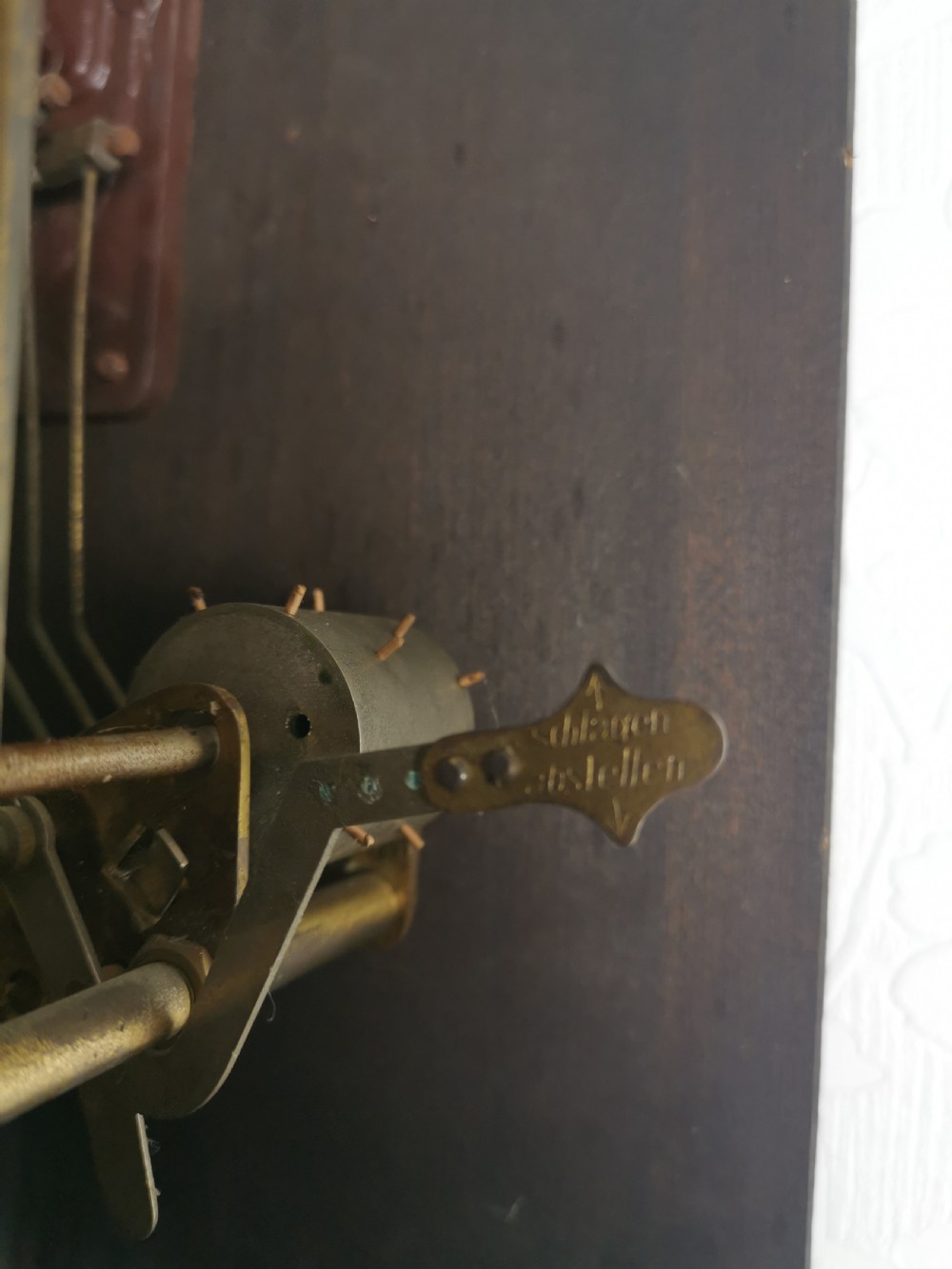 Charming English 1920's Westminster Quarter Chiming Triple Weight Oak Grandmother or Grandfather Longcase Clock  View VI