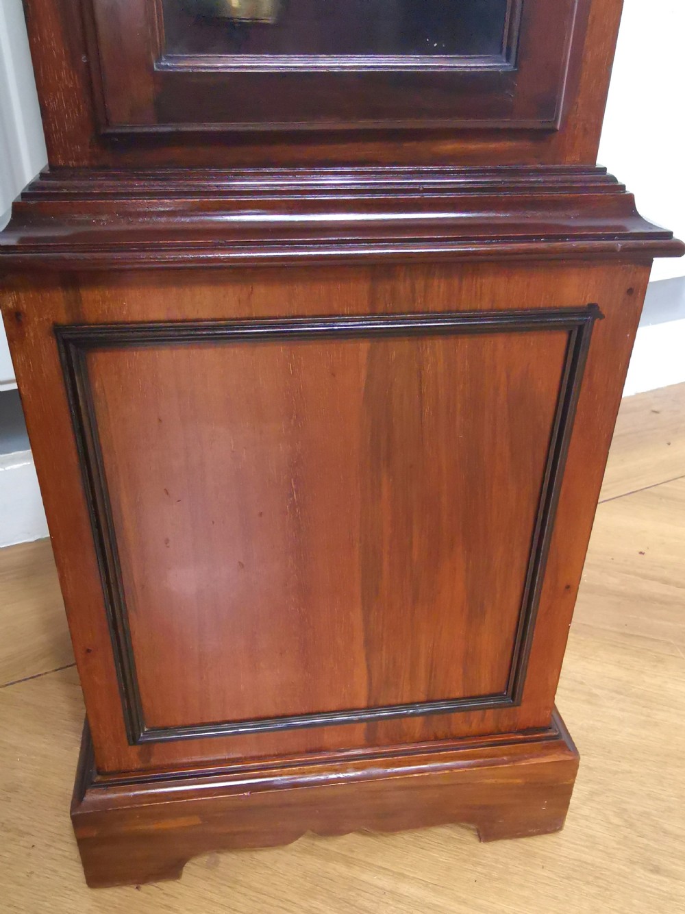 Granddaughter, Grandmother or Dwarf Grandfather Mahogany Quarter Chiming Musical Longcase Clock - 61in High.  View III