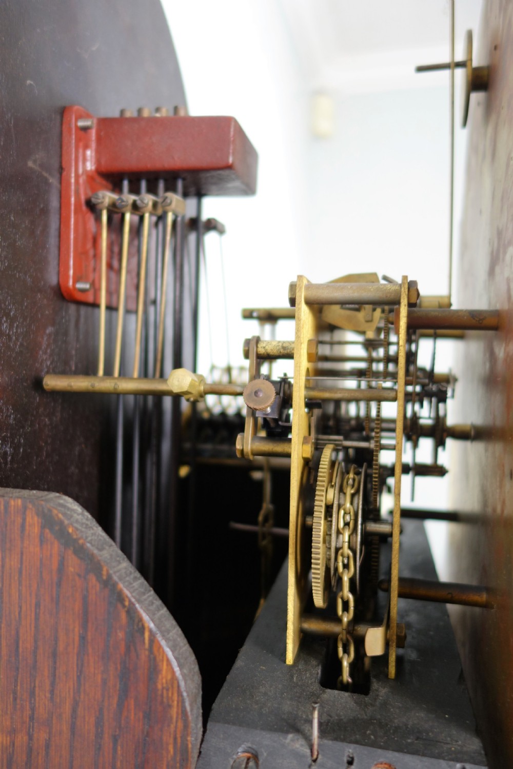 Good Quality Mellow Sounding Glass Fronted Triple Weight 1920s Westminster Chiming Musical Quarter Chiming & Hour Rod Striking Grandfather or Grandmother Longcase Clock with Chime/Silent Dial by Winterhalder View VII