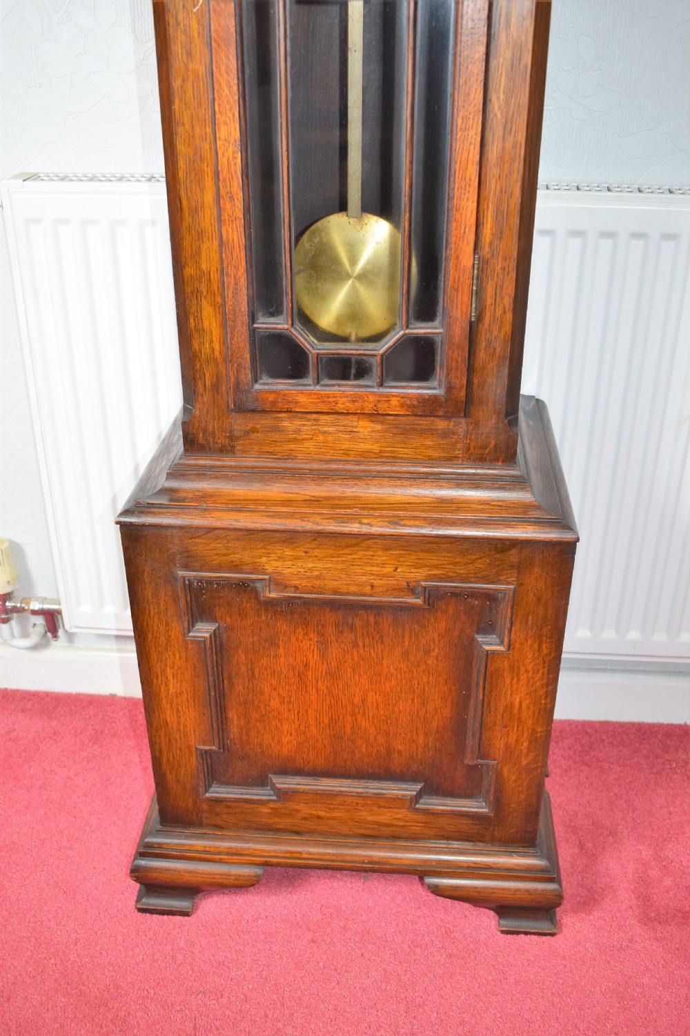 Regulator Quality Solid Oak Astragal Glazed Triple Tune Triple Weight Grandfather or Grandmother Longcase Clock with Deadbeat Escapement & Maintaining Power View IX