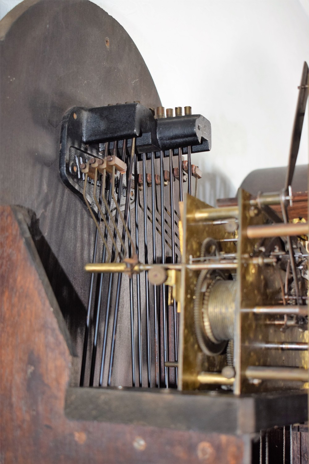 Regulator Quality Solid Oak Astragal Glazed Triple Tune Triple Weight Grandfather or Grandmother Longcase Clock with Deadbeat Escapement & Maintaining Power View XIII