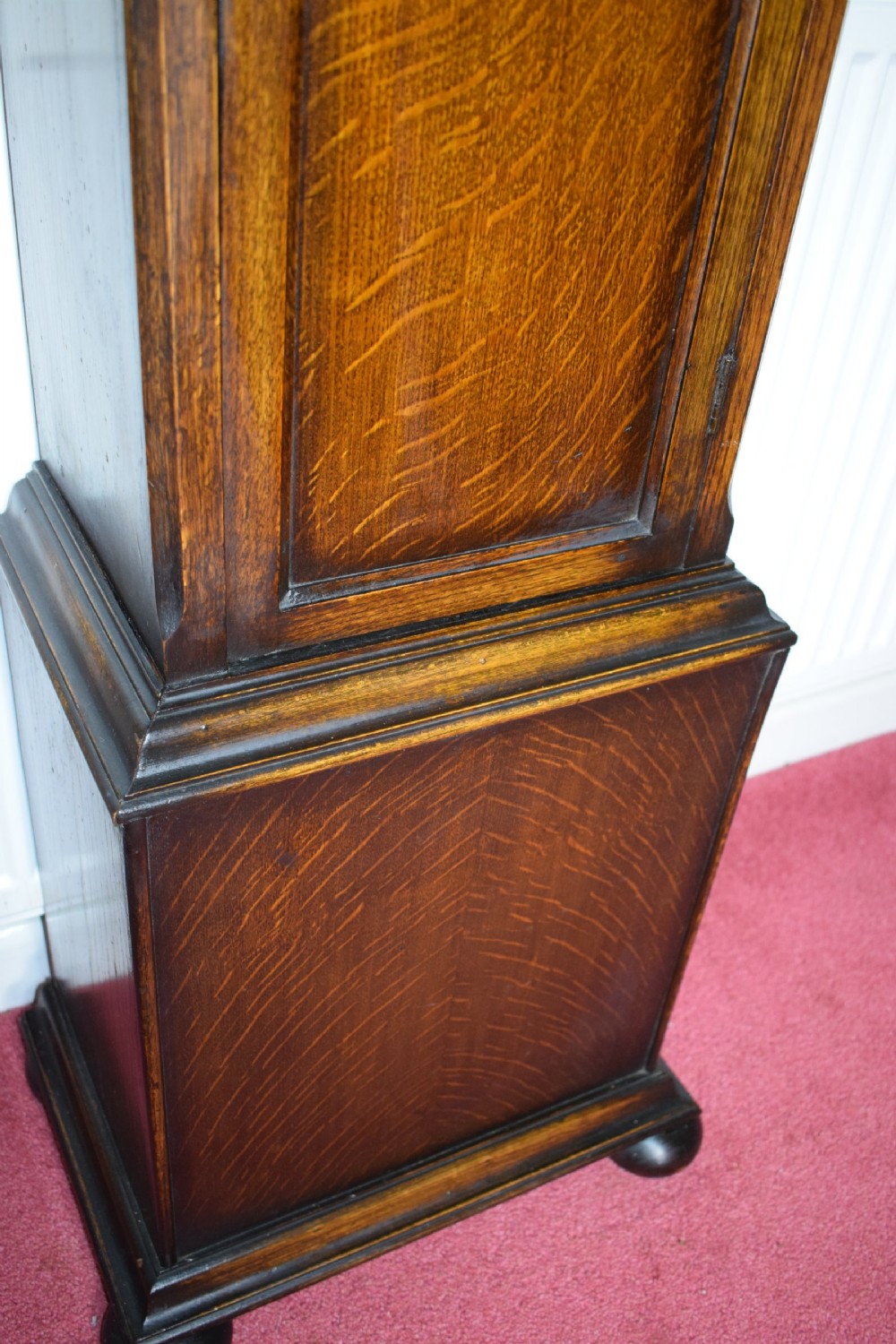 Good Quality Triple Tune Triple Weight Oak Grandmother/Grandfather Musical Longcase Clock View V