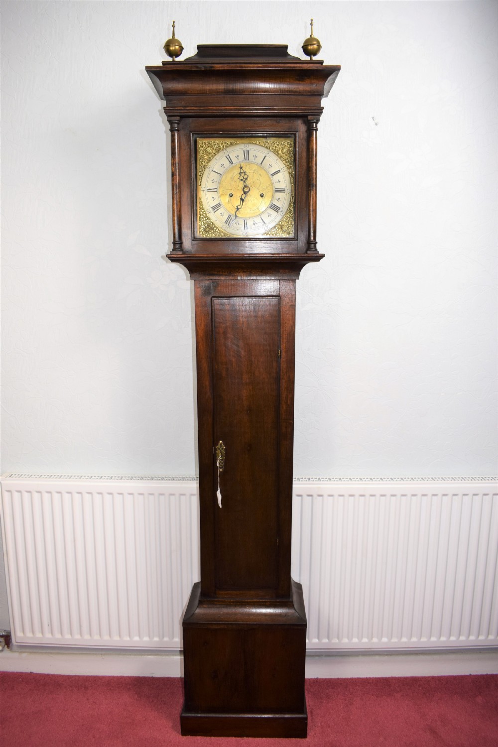 Small (77.5in) 8 Day Mahogany Grandfather Longcase Clock 