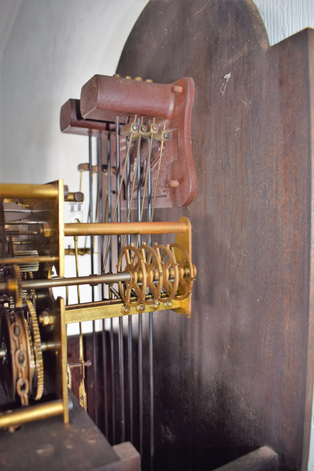 Attractive Mellow Sounding Triple Weight Westminster Musical Chiming Oak Grandmother or Grandfather Longcase Clock (Please Listen to Video) View VII