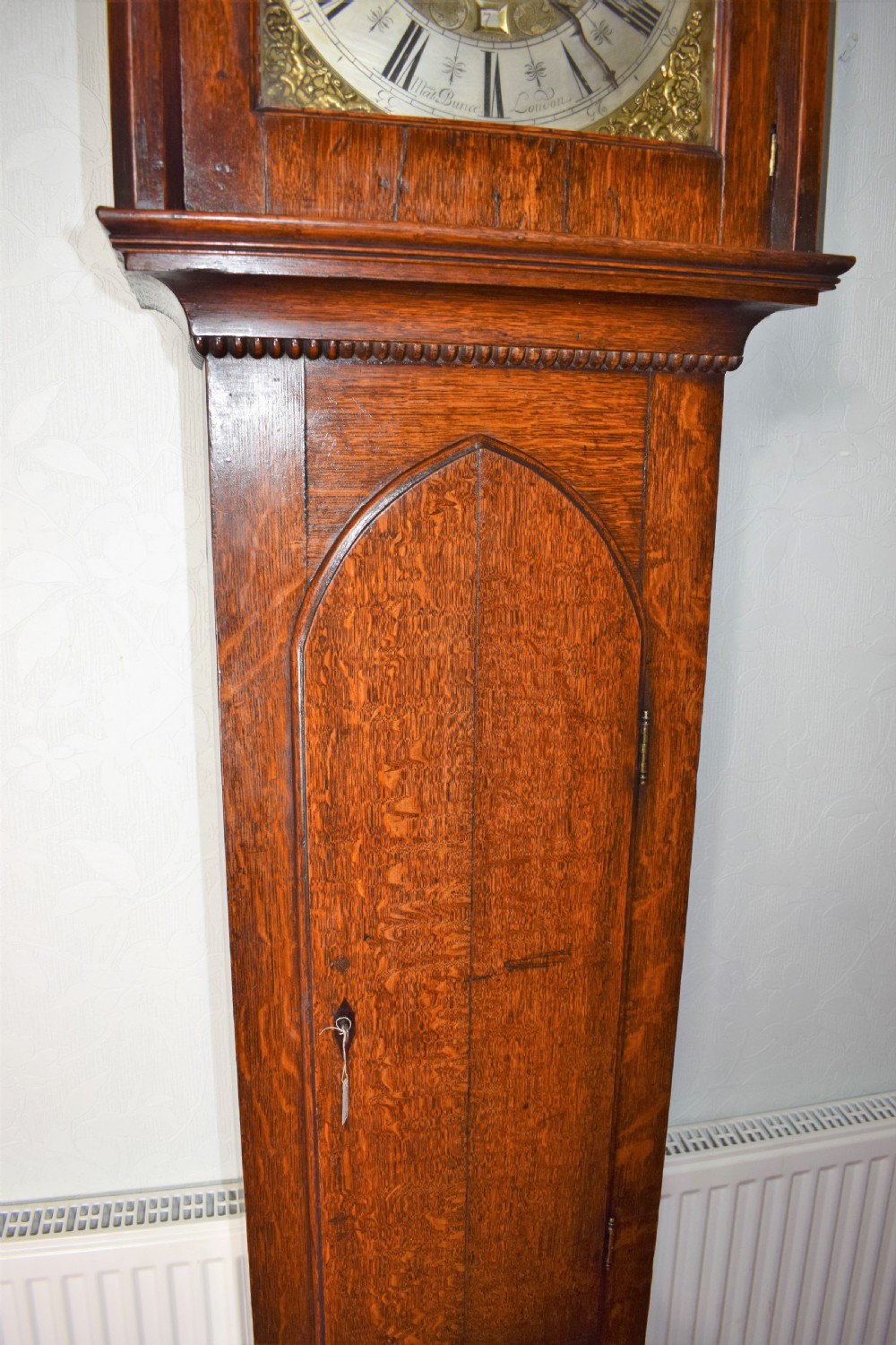 Late 17th c Circa 1690-99 Oak Grandfather Longcase Clock - Matt Bunce of London View II