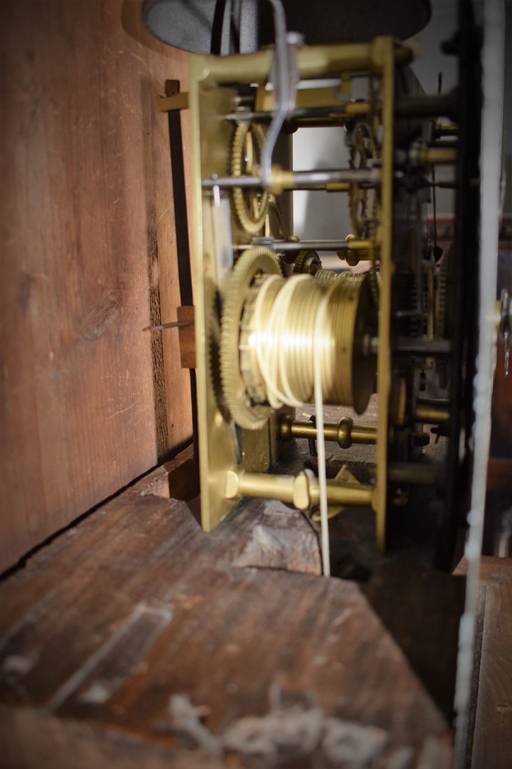 George III Mahogany Grandfather Longcase Clock - Richard Honeybone of Fairford Glos. View VIII