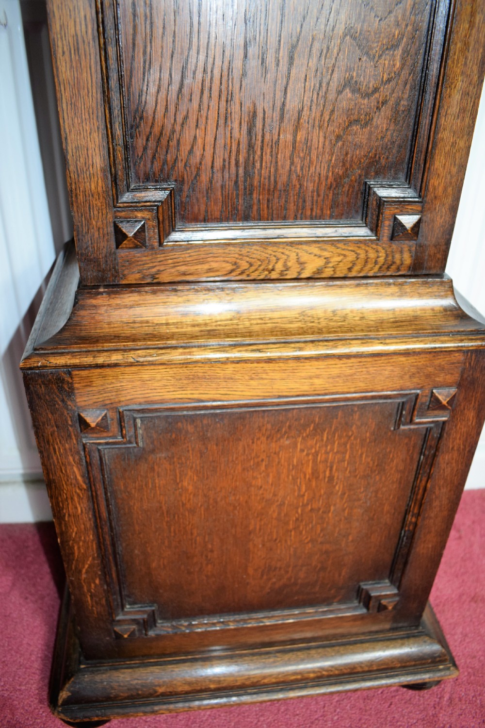 Barley Twist Mellow Sounding Chiming Musical Triple Weight Oak Cased Grandmother ot Grandfather Longcase Clock View V