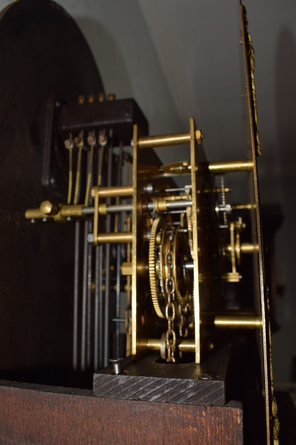 Barley Twist Mellow Sounding Chiming Musical Triple Weight Oak Cased Grandmother ot Grandfather Longcase Clock View X