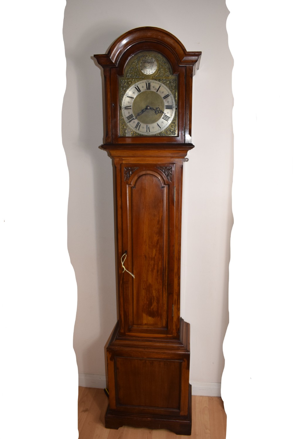Warm Walnut Grandmother/Grandfather Longcase Clock With Peerless/Embee Quarter Chiming Triple Weight 8 Day Westminster Musical 