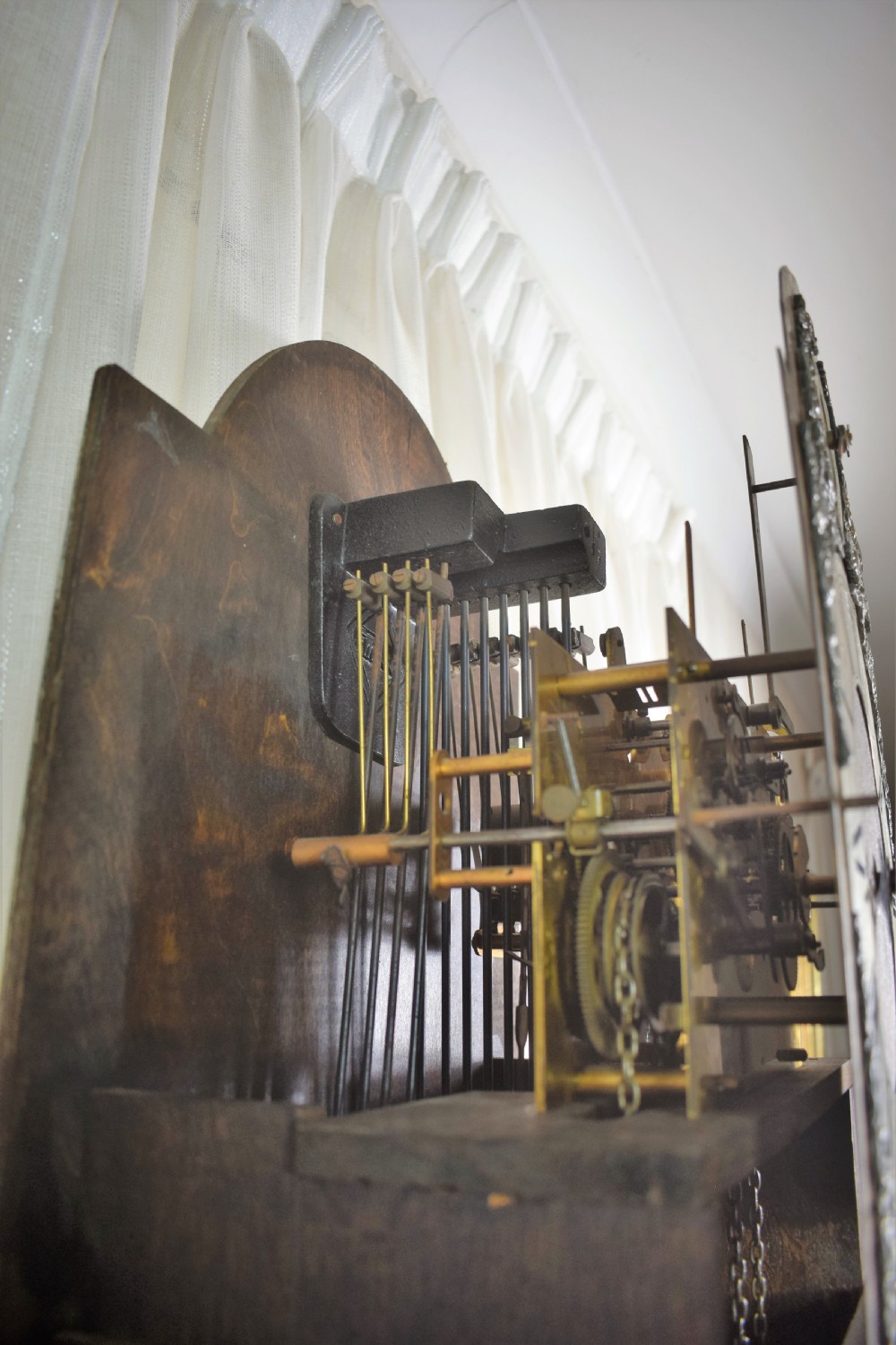 Good Quality Quarter Chiming Triple Musical Tune Triple Weight German  8 Day Movement in A Very Attractive English Grandfather or Grandmother Oak Longcase Clock View V