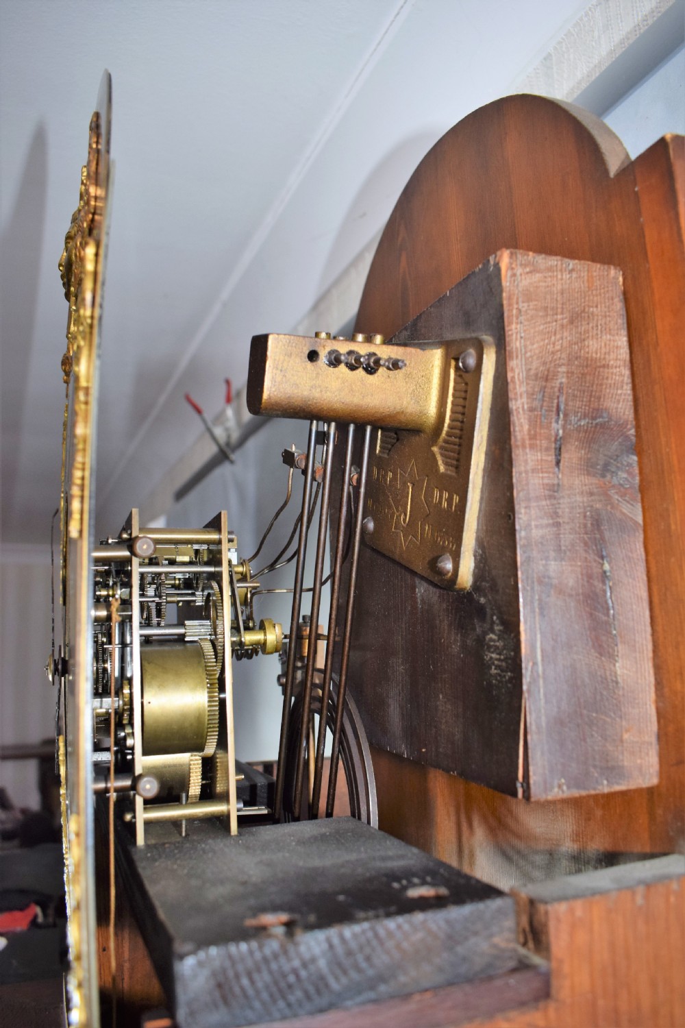Elegant & Well Proportioned Impressive Westminster Chiming 19th C. Oak Grandfather Longcase Clock By Waite & Son Cheltenham View IV