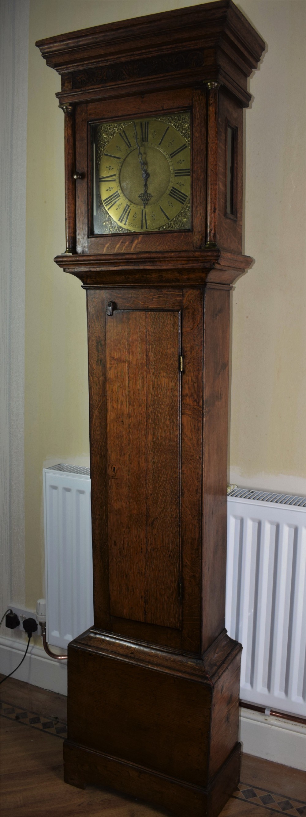 Oak J. Gibson of London CC 1669 - Late 17th C. Oak Grandfather Longcase Clock