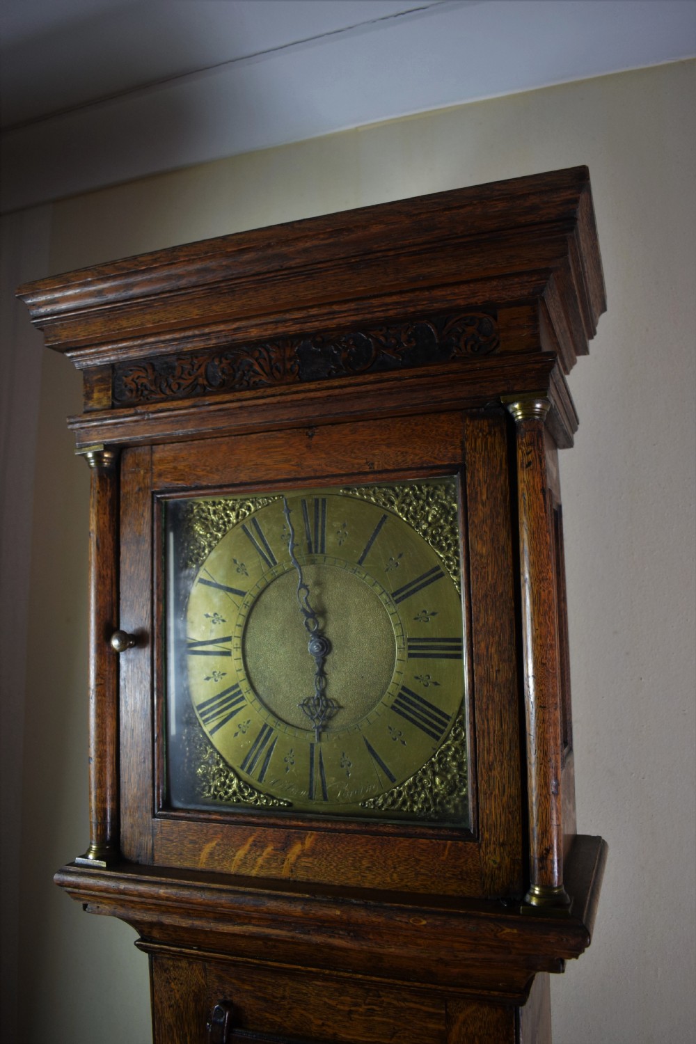 Oak J. Gibson of London CC 1669 - Late 17th C. Oak Grandfather Longcase Clock View II