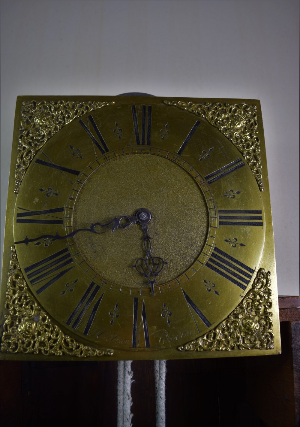 Oak J. Gibson of London CC 1669 - Late 17th C. Oak Grandfather Longcase Clock View V