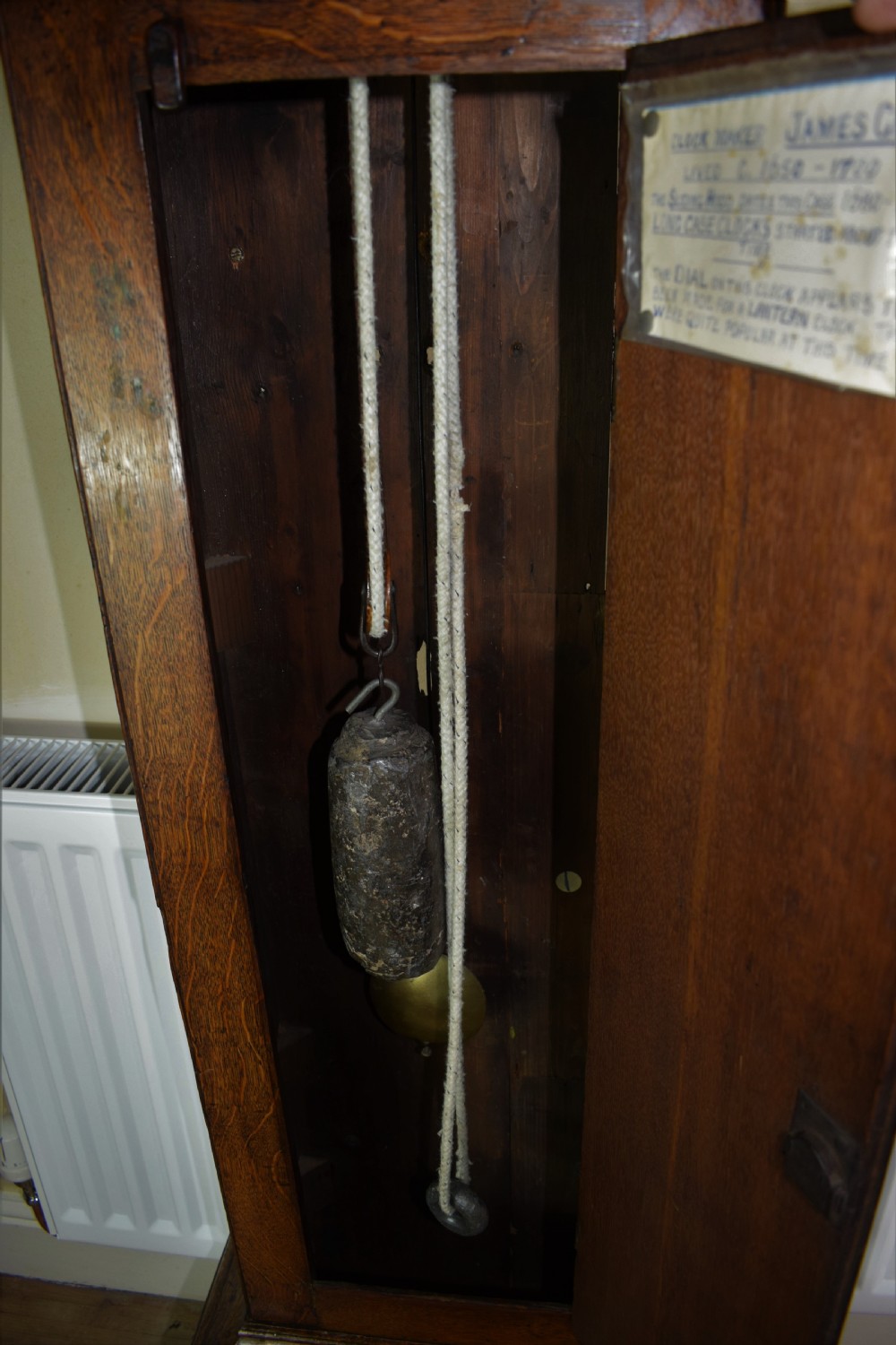 Oak J. Gibson of London CC 1669 - Late 17th C. Oak Grandfather Longcase Clock View XX