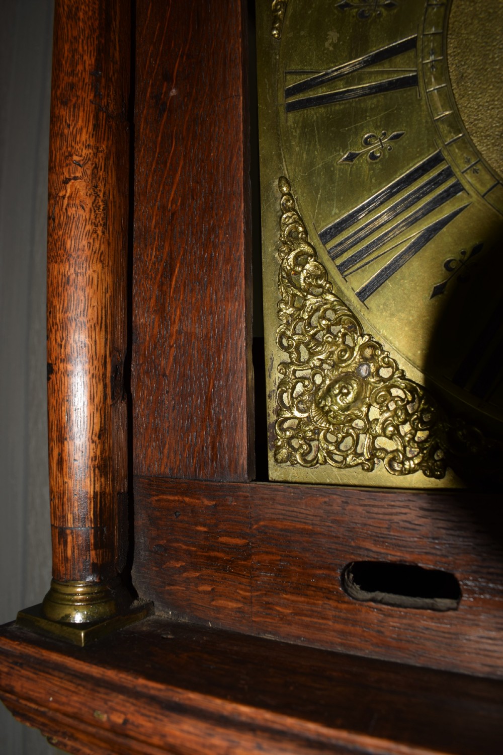 Oak J. Gibson of London CC 1669 - Late 17th C. Oak Grandfather Longcase Clock View XXII