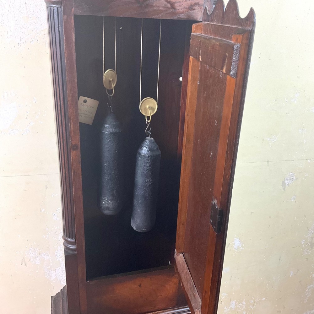Part Peg Jointed Early 19th Century Oak Welsh Country 8 Day Grandfather Longcase Clock View VIII