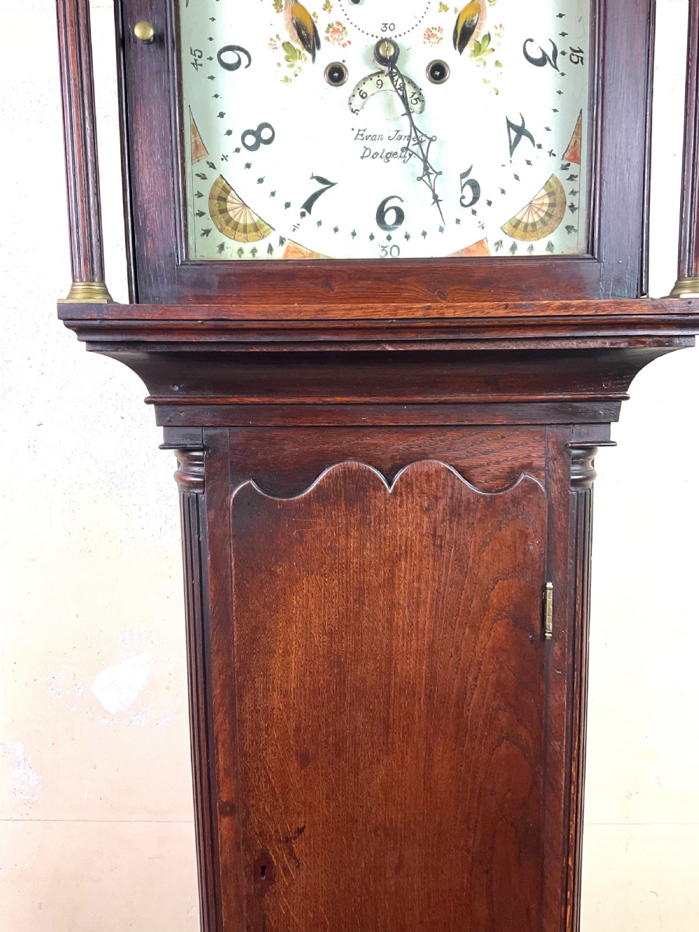 Part Peg Jointed Early 19th Century Oak Welsh Country 8 Day Grandfather Longcase Clock View XII