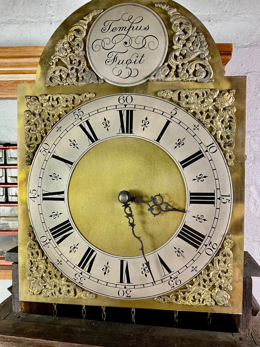 English Oak Longcase Clock Playing Weight Driven Quarter Westminster Musical Chimes - Grandmother/Grandfather Size View VI