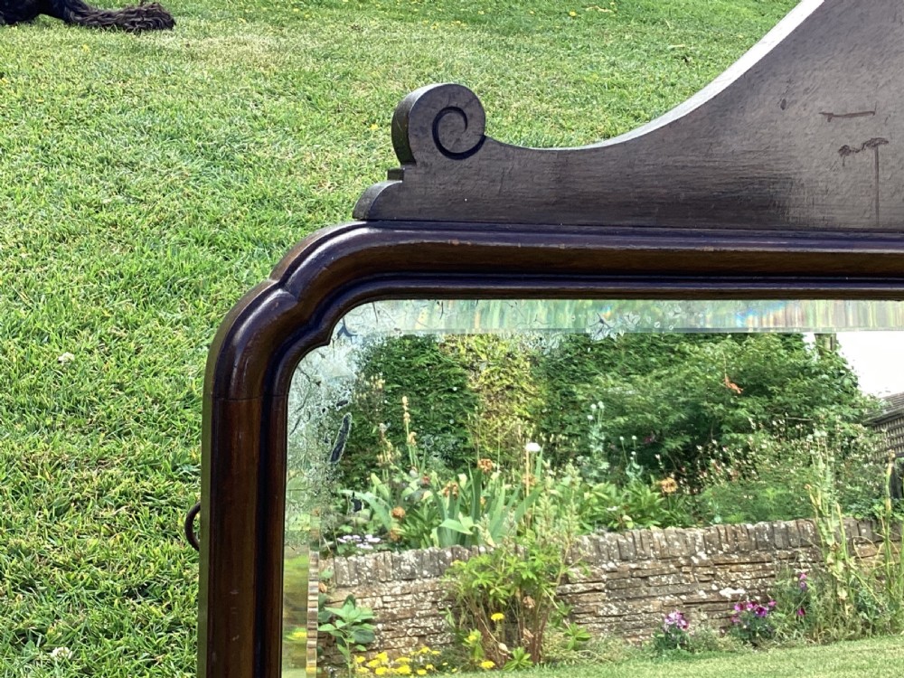 Victorian walnut wall mirror original glass View III