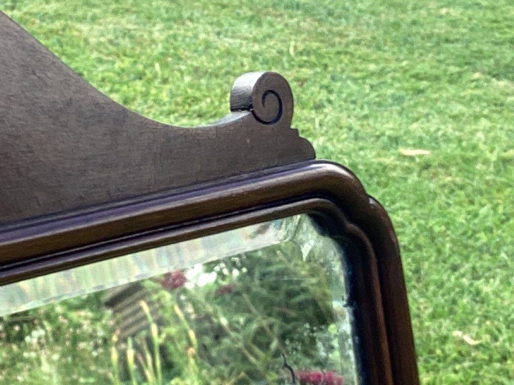 Victorian walnut wall mirror original glass View IV