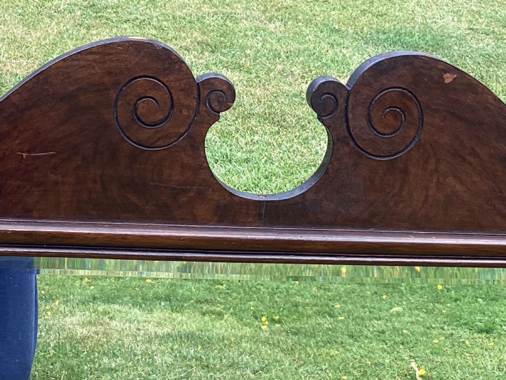 Victorian walnut wall mirror original glass View IX